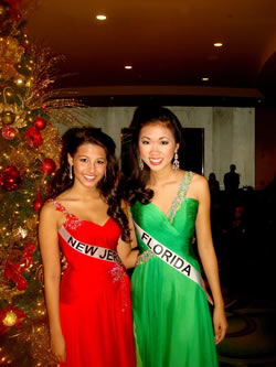 NAM New Jersey Jr. Teen Jeanine Juliano and NAM Florida Jr. Teen Elizabeth Tran after the National Formal Wear Competition